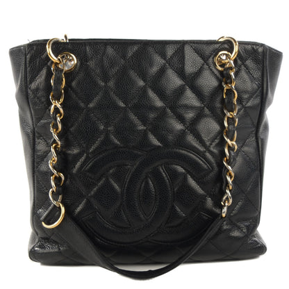 Chanel Caviar Quilted Petit Shopping Tote PST Black 1 of 8