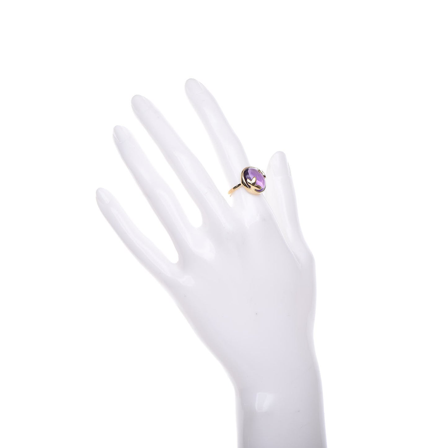 18K Yellow Gold Amethyst Paloma Picasso Olive Leaf Ring 49 5