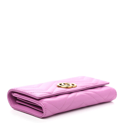 Gucci Calfskin Matelasse GG Marmont Continental Wallet Candy Mousse 4 of 8