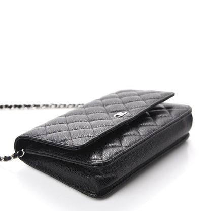 Chanel Caviar Quilted Wallet On Chain WOC Black 4 of 12