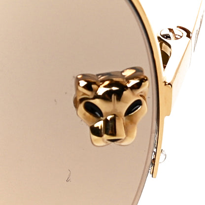 Cartier Panthere De Cartier Aviator Sunglasses Gold 7 of 7