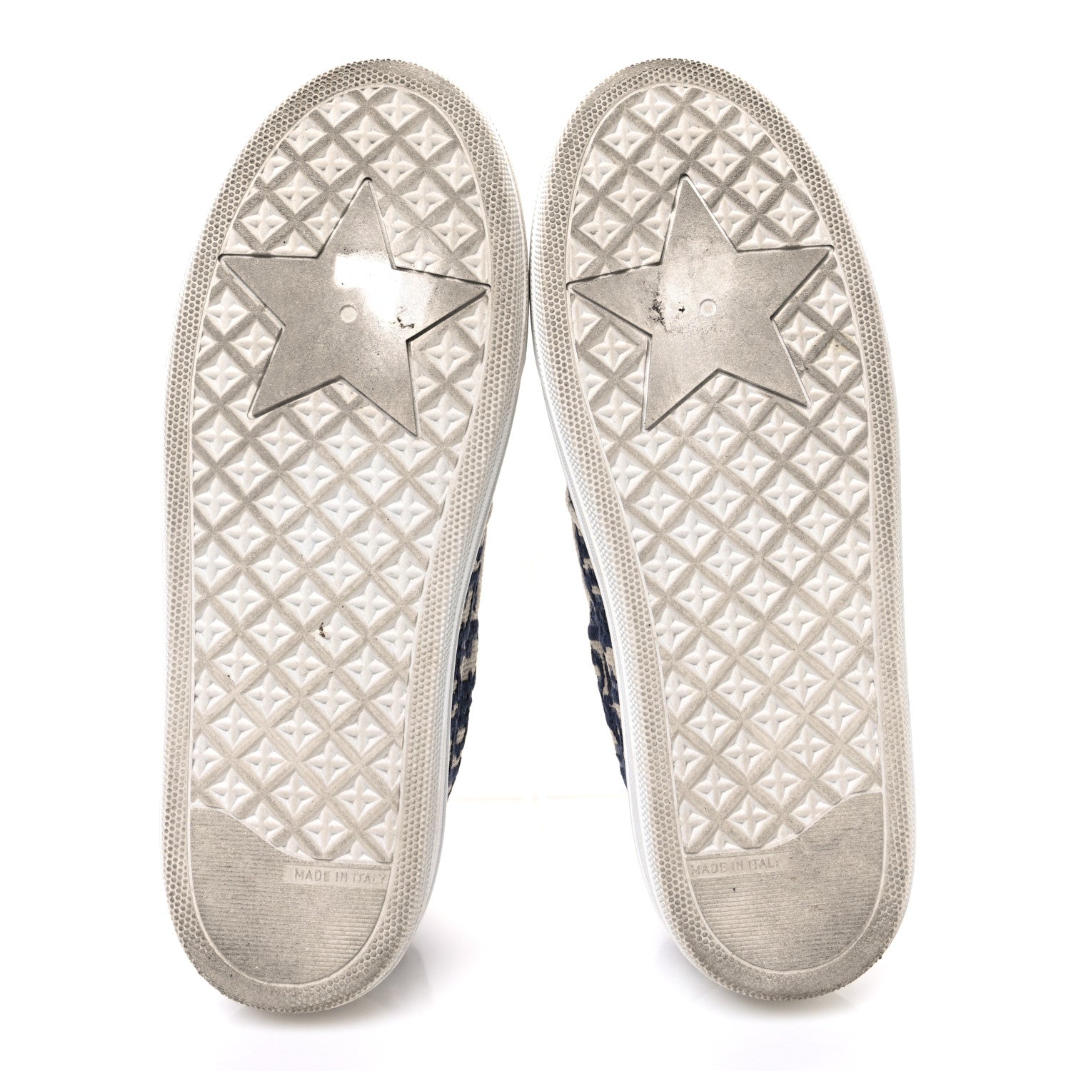 Christian Dior Canvas Oblique Embroidered Womens Solar Slip On Sneakers 38 Deep Blue 7 of 13