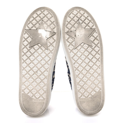 Christian Dior Canvas Oblique Embroidered Womens Solar Slip On Sneakers 38 Deep Blue 7 of 13