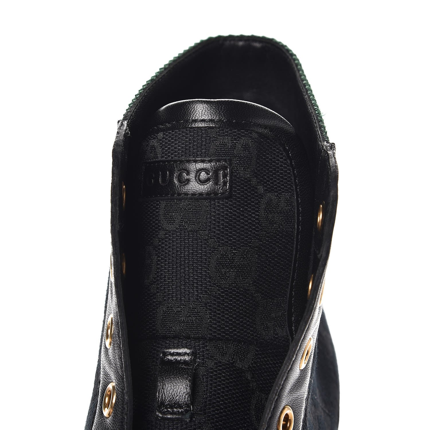 Gucci GG Monogram Barcelona Web High Top Sneakers 39 Black 9 of 12