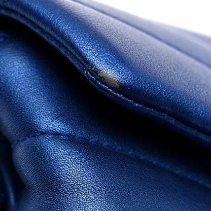 Saint Laurent Metallic Calfskin Y Quilted Monogram Toy Loulou Crossbody Bag Blue Royal 16 of 19