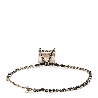 Chanel Lambskin Chain CC Flap Bag Belt 80 Black Gold 8 of 8