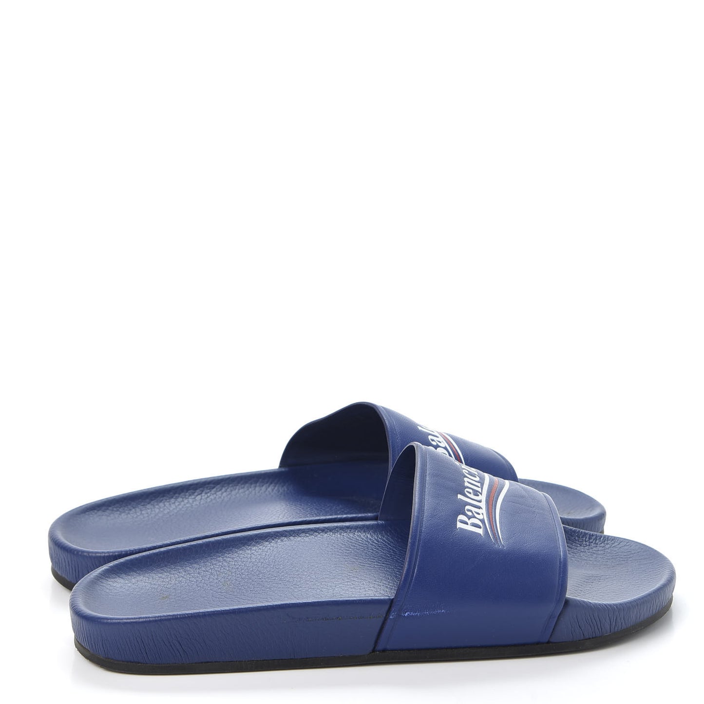 Nappa Political Campaign Logo Mens Pool Slide Sandals 41 Blue Ocean Blue White