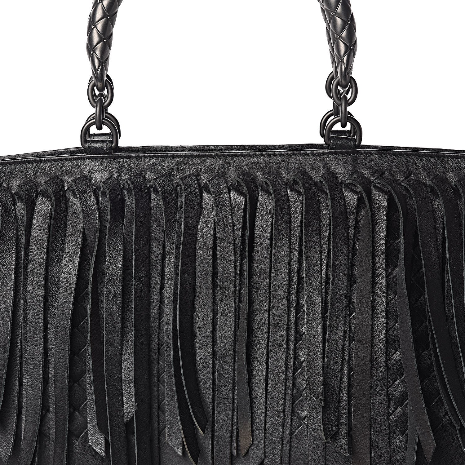 Bottega Veneta Nappa Fringe Tote Black 8 of 11