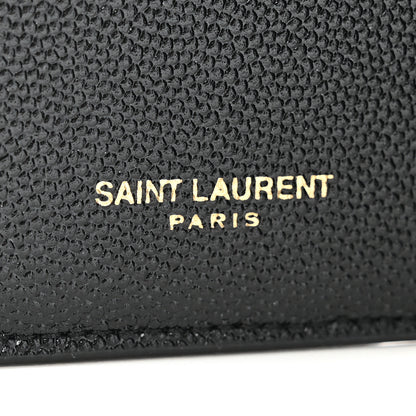 Saint Laurent Grain De Poudre Monogram Bi-Fold Wallet Black 6 of 11