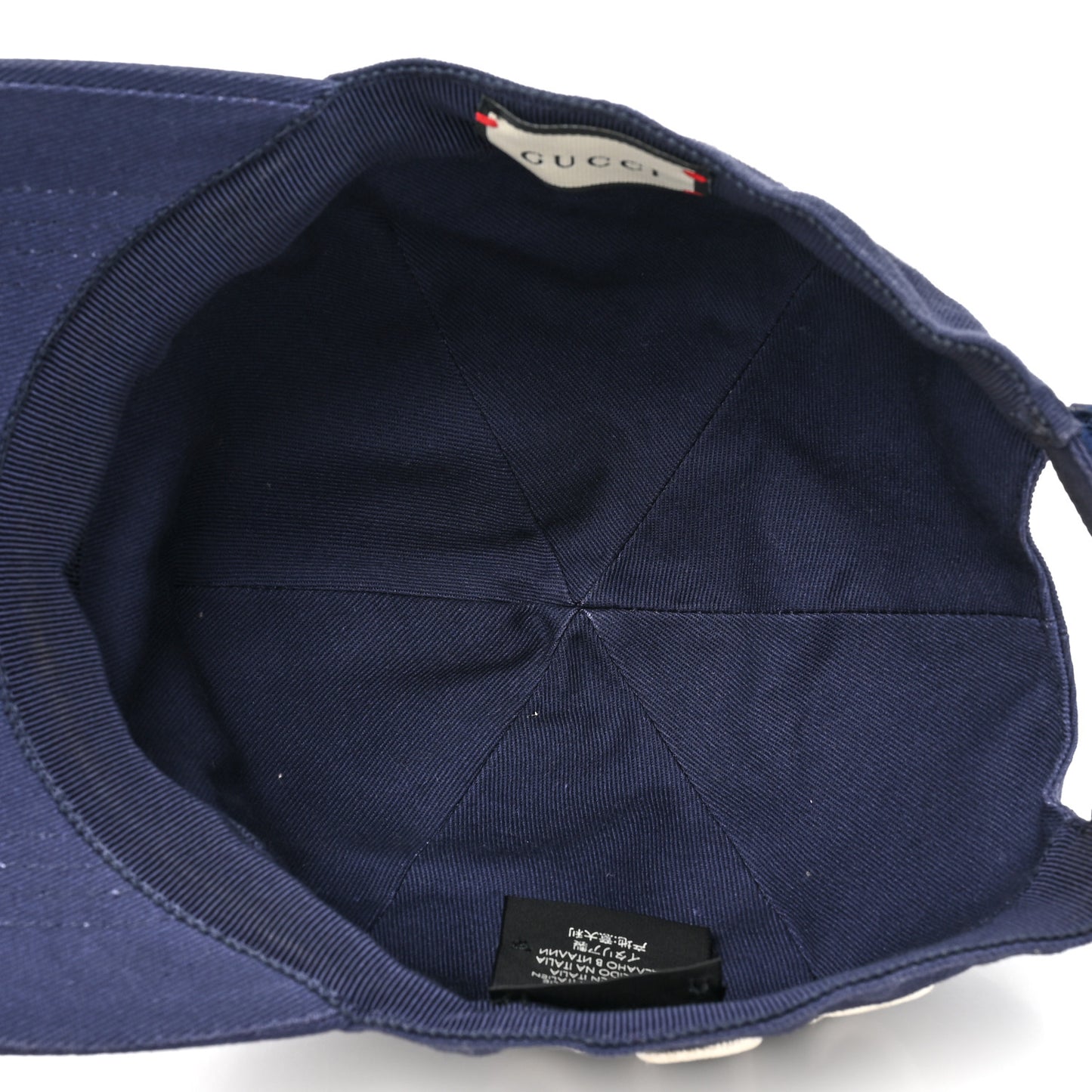 Cotton Loved Gucci Baseball Hat M Navy