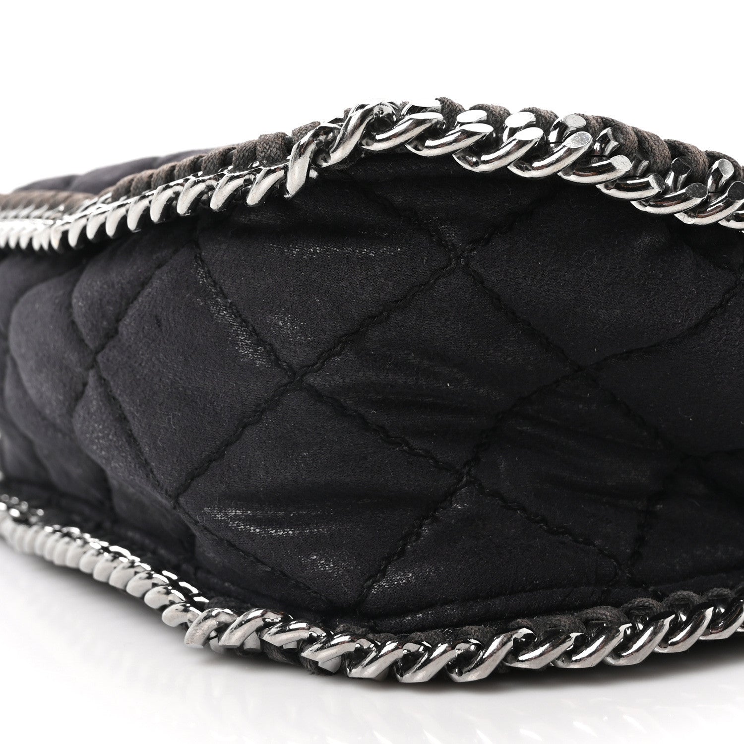 Stella McCartney Shaggy Deer Quilted Falabella Shoulder Bag Black 9 of 9