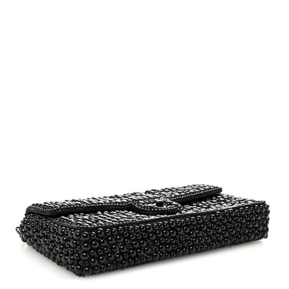 Chanel Pearl Beaded East West Flap Black So Black 4 of 14