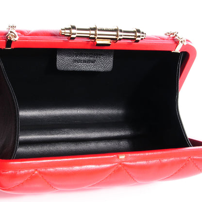 Givenchy Lambskin Quilted Obsedia Minaudiere Clutch Red 5 of 7