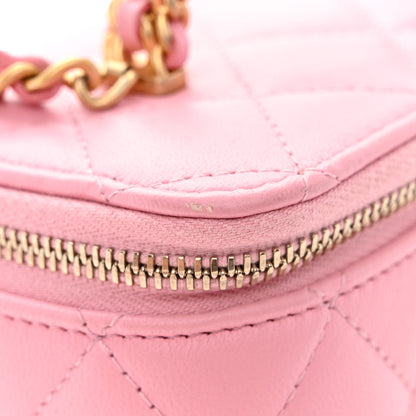 Chanel Lambskin Quilted Pick Me Up Vanity Case Pink 12 of 13