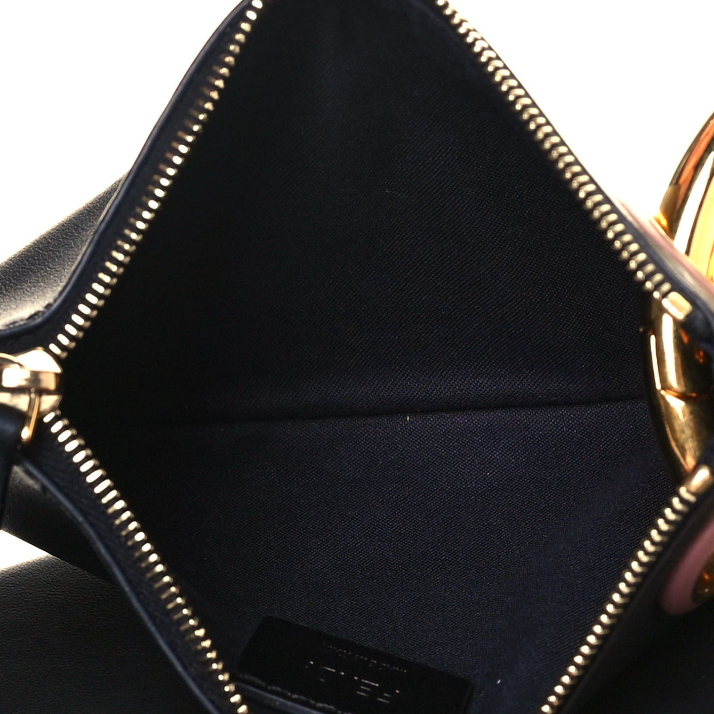 Vitello Century Opaco F is Fendi Bi-Color Triplette Pouch Set Black