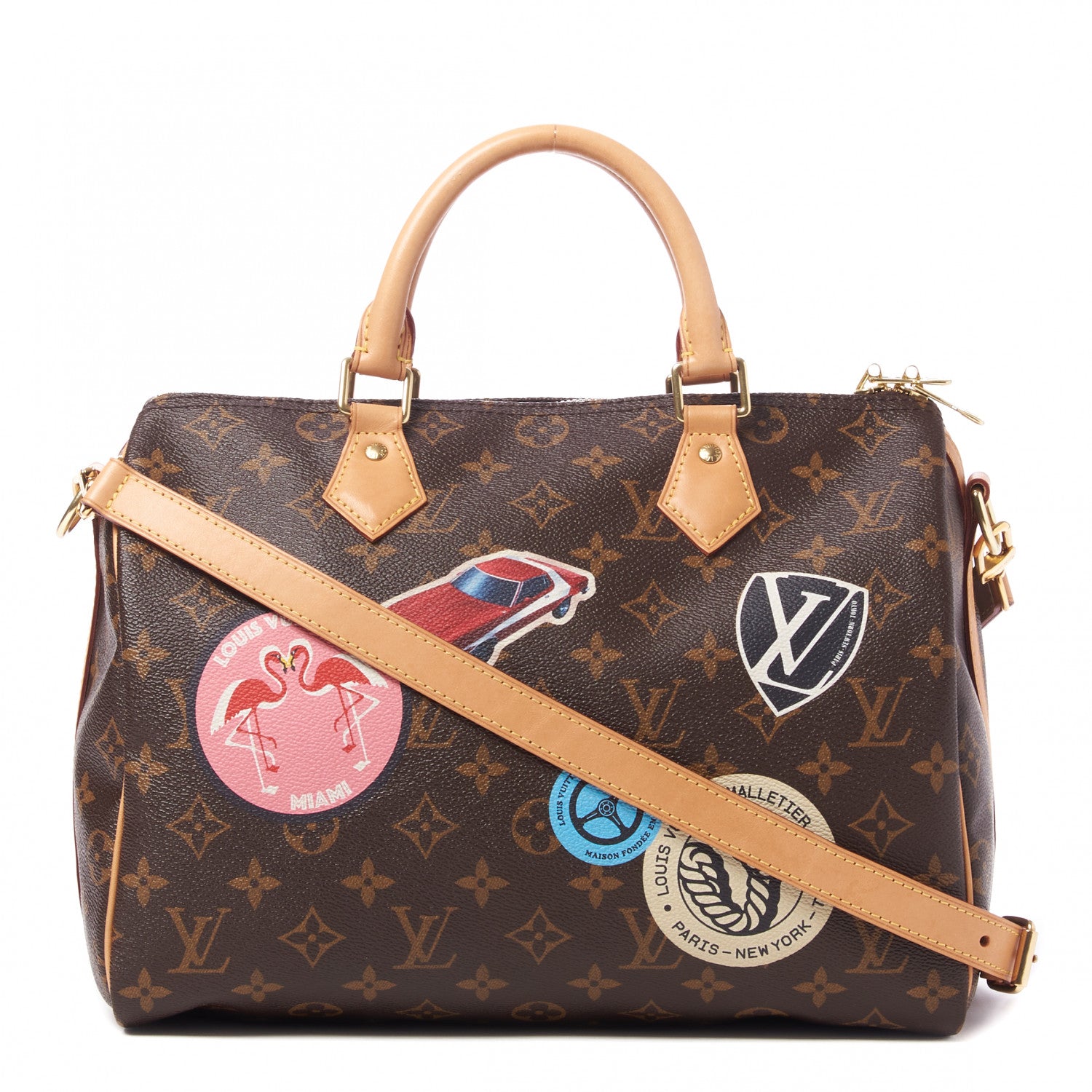 Louis Vuitton Monogram World Tour Speedy Bandouliere 30 1 of 8