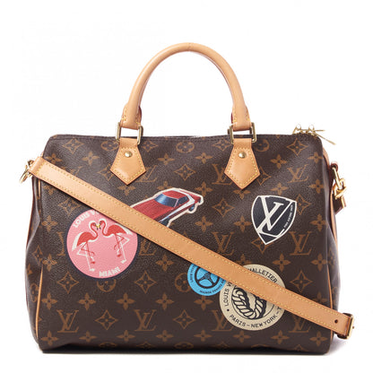 Louis Vuitton Monogram World Tour Speedy Bandouliere 30 1 of 8