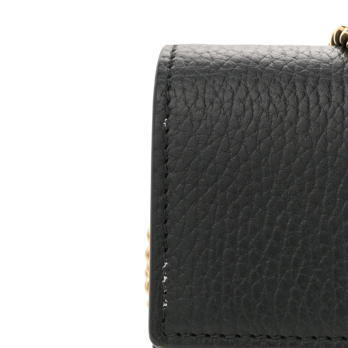 Dollar Calfskin GG Supreme Monogram Petite GG Marmont Wallet Chain Bag Black Beige Ebony