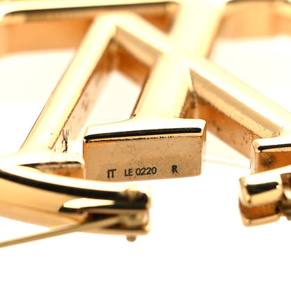 Louis Vuitton Metal Louise Hoop Earrings Gold Gold 4 of 4
