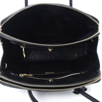 Prada Saffiano Cuir Large Top Handle Satchel Black 5 of 14