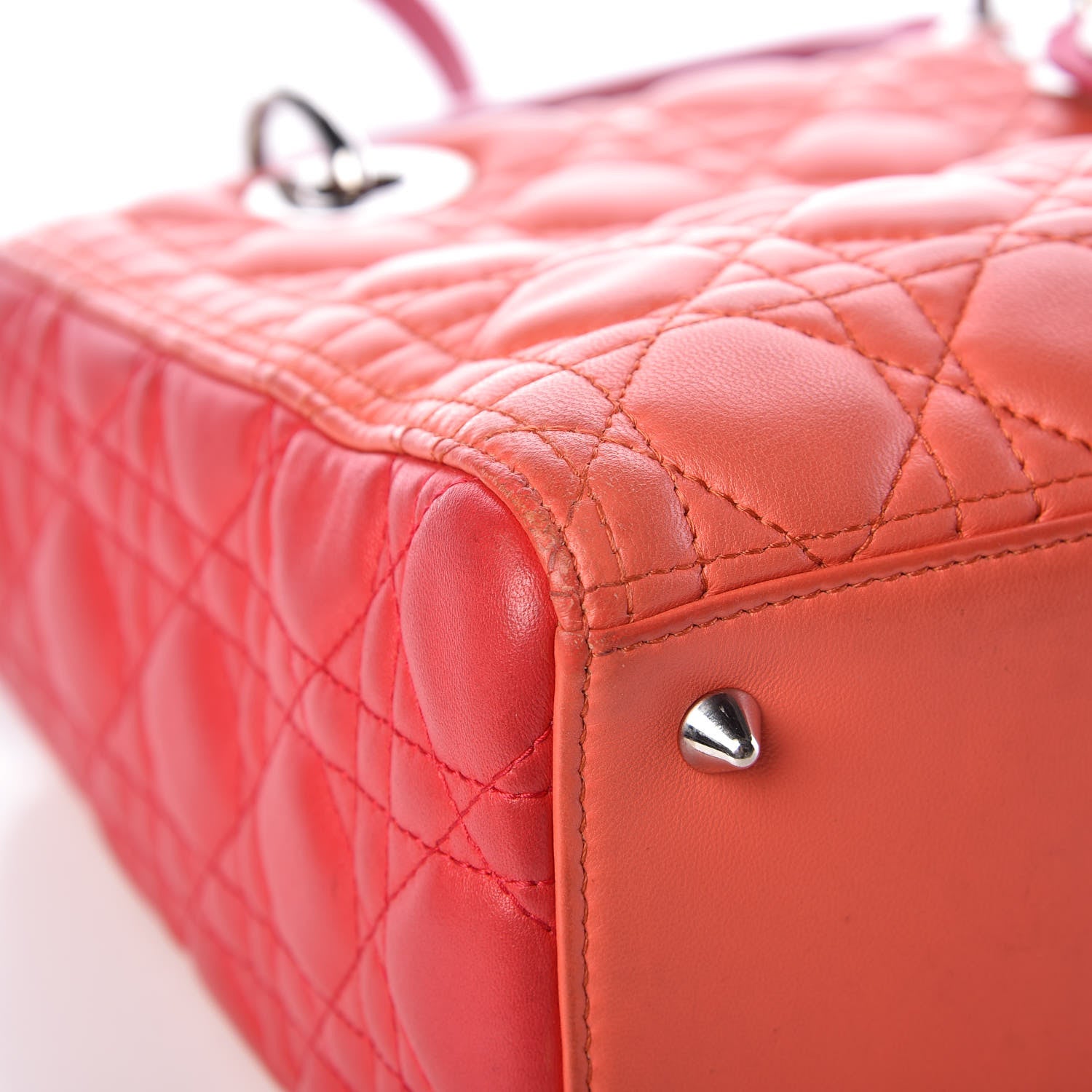 Christian Dior Lambskin Cannage Medium Tri-Color Lady Dior Pink 10 of 13