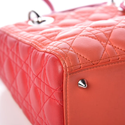 Christian Dior Lambskin Cannage Medium Tri-Color Lady Dior Pink 10 of 13