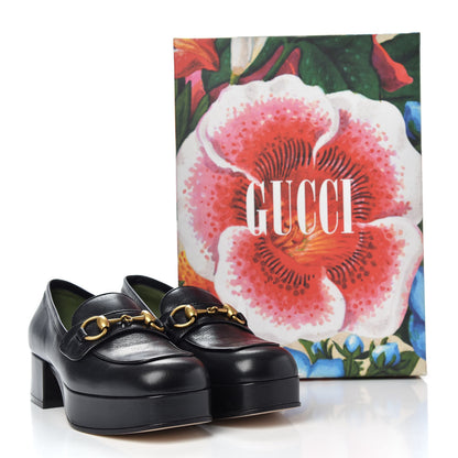 Gucci Goatskin Houdan Platform Loafers 36 Black 11 of 11