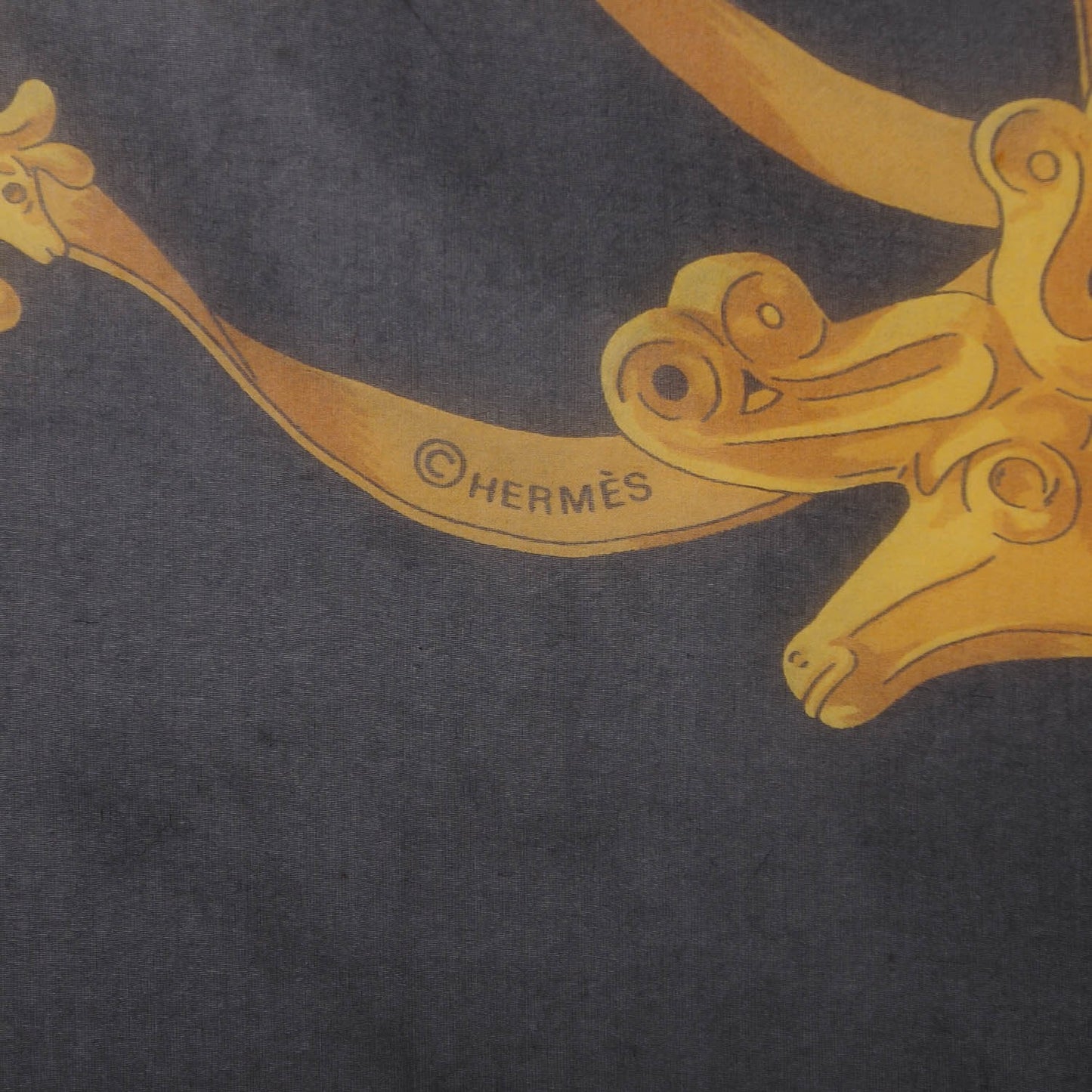 Silk Mousseline Les Cavaliers D'Or Scarf 140