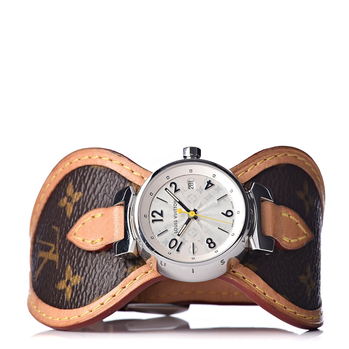 Stainless Steel Monogram 28mm Tambour Quartz Watch
