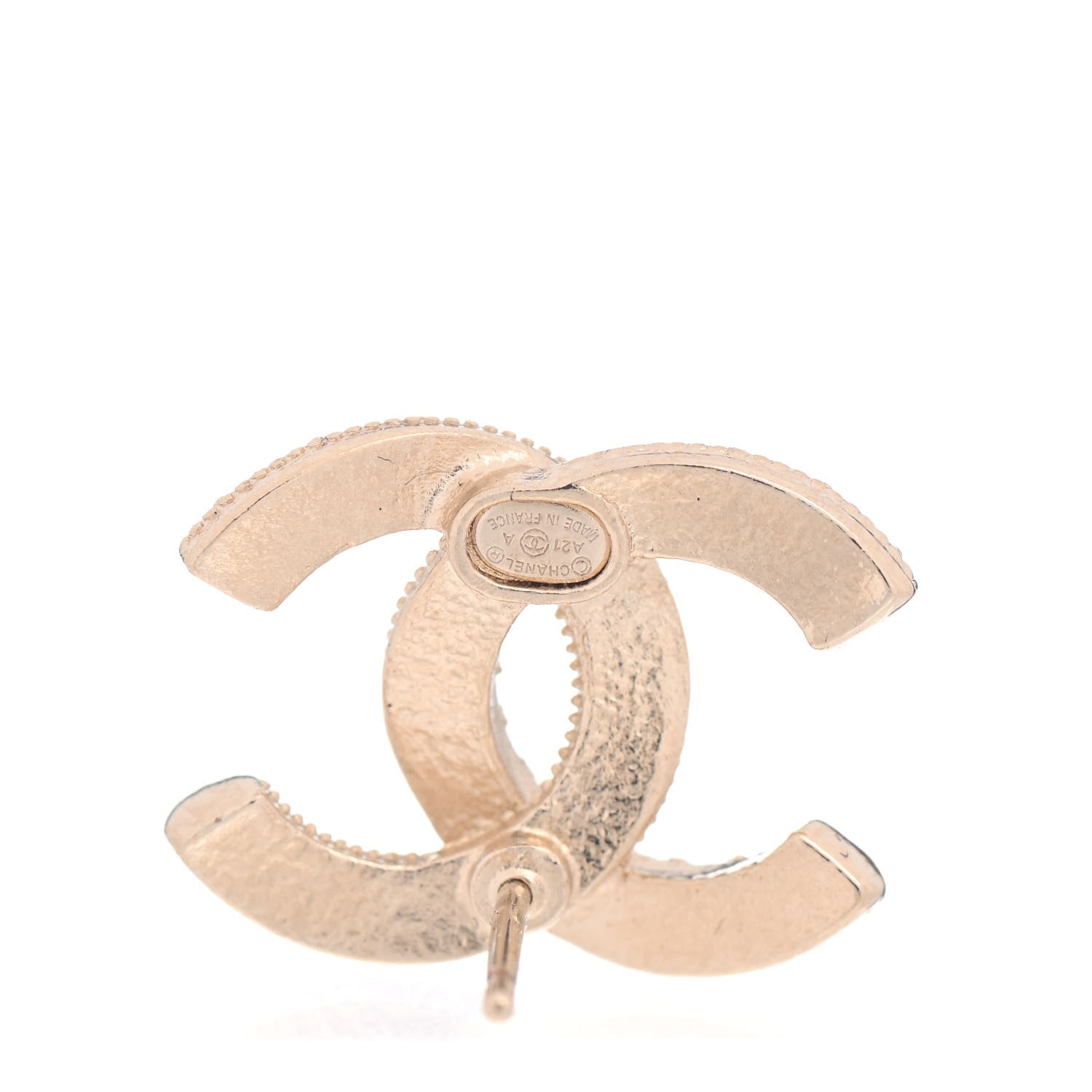 Chanel Resin Pearl CC Earrings Gold Black 4 of 4