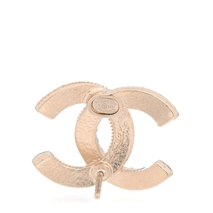 Chanel Resin Pearl CC Earrings Gold Black 4 of 4