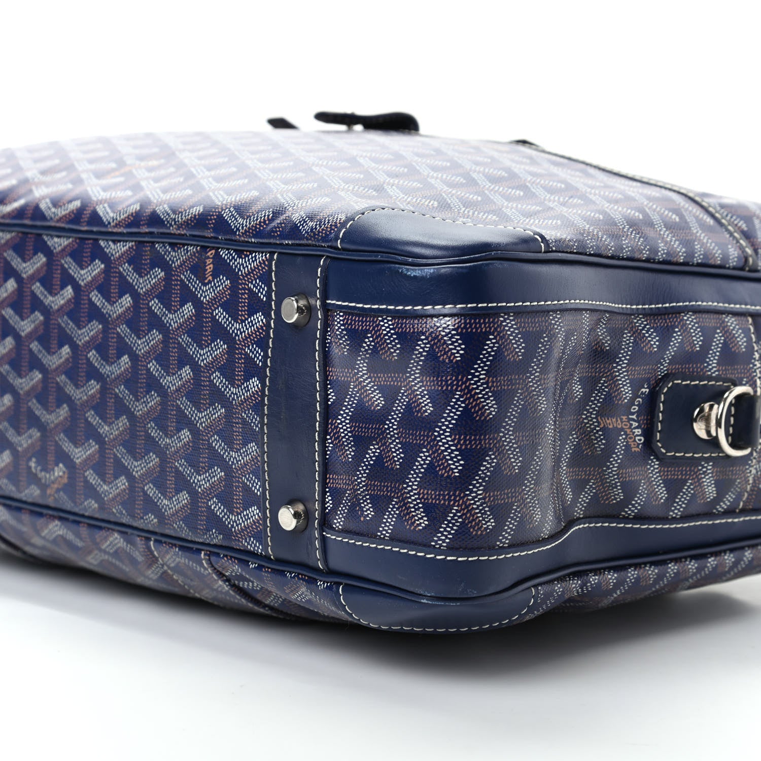 Goyard Goyardine Ambassade MM Briefcase Navy 725722 – FASHIONPHILE