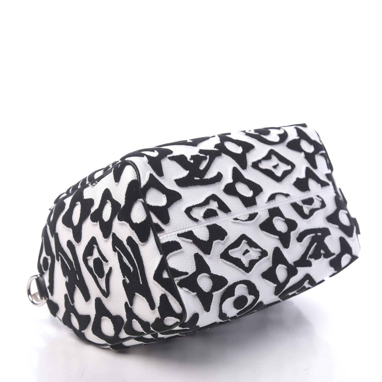 X UF Tufted Monogram Speedy Bandouliere 25 White Black