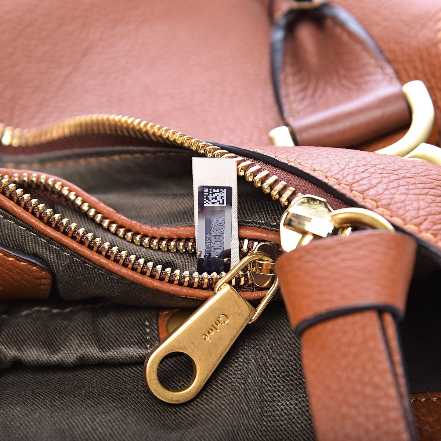 Calfskin Medium Marcie Satchel Tan