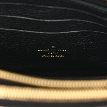 Louis Vuitton Empreinte Monogram Giant Double Zip Pochette Black Cream 6 of 10