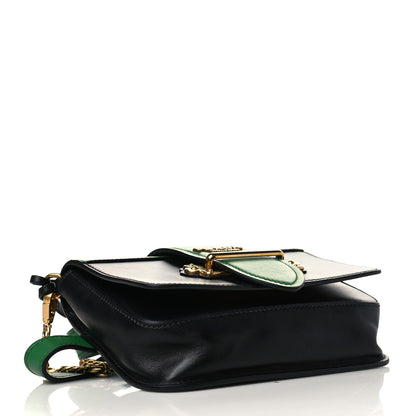 Prada Saffiano City Calf Cahier Belt Bag Black Verde 3 of 6