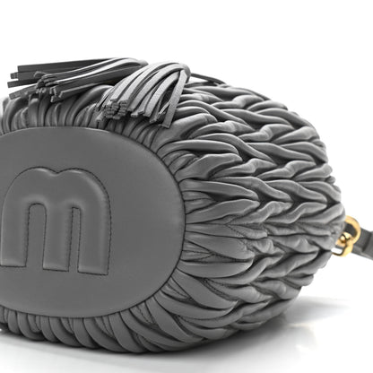Miu Miu Nappa Matelasse Small Bucket Bag Marmo 9 of 9