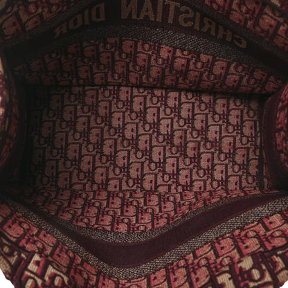 Christian Dior Oblique Medium Book Tote Burgundy Multicolor 5 of 9