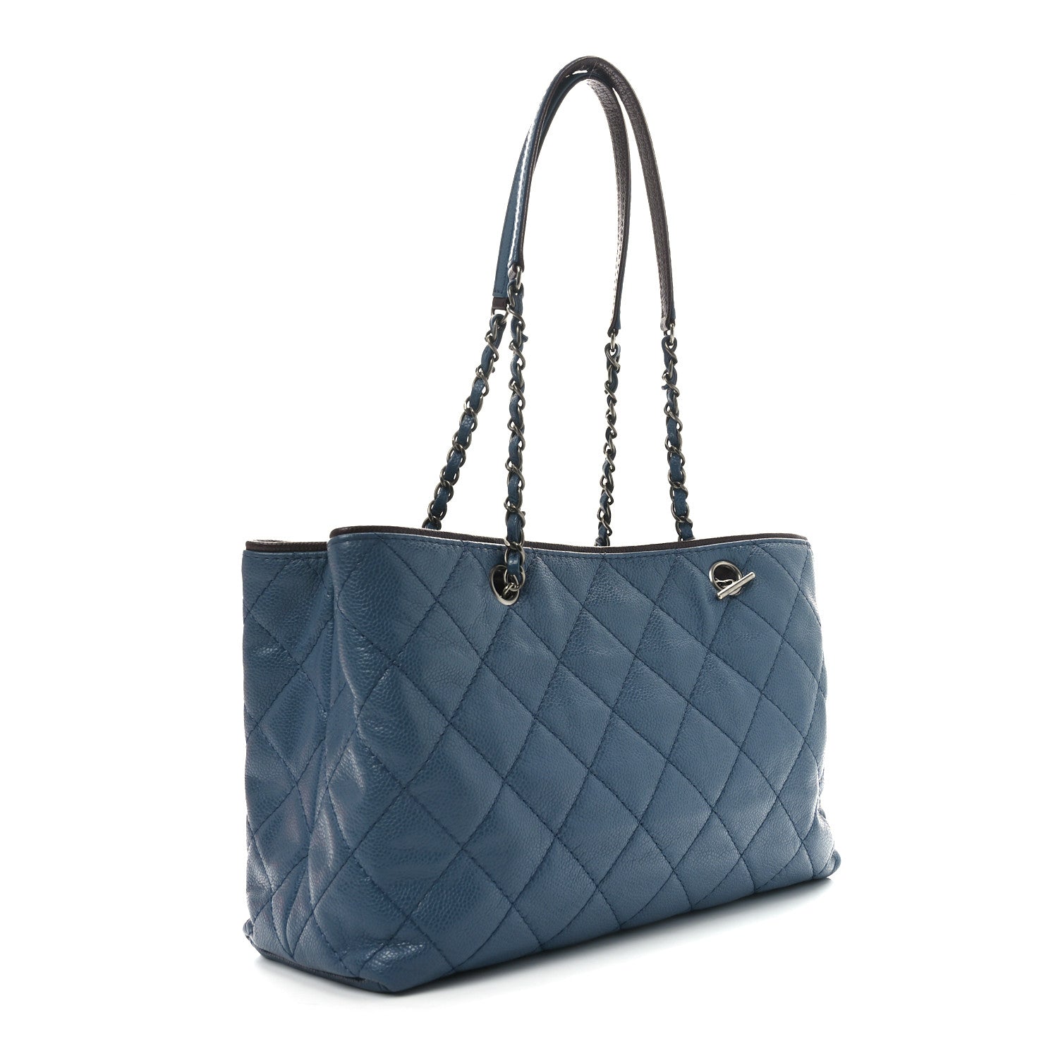 Chanel Caviar Medium Be Caviar Tote Blue 3 of 10