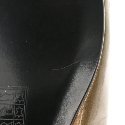 Chanel Patent CC Cap Toe Ballerina Flats 37 Black Green 12 of 13