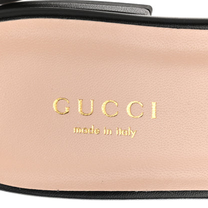 Gucci Malaga Kid GG Marmont Flat Slide Sandals 37.5 Black 7 of 10