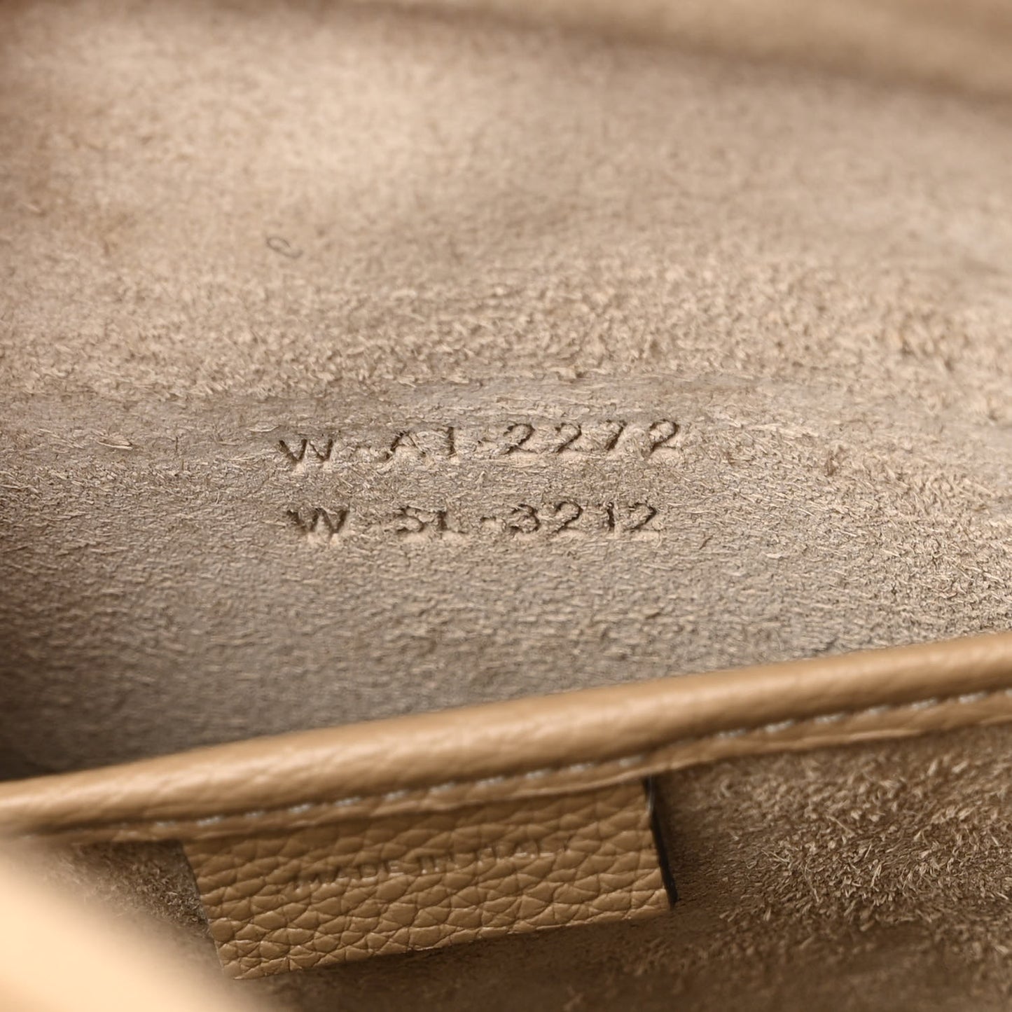 Drummed Calfskin Nano Luggage Dune
