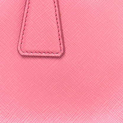 Prada Saffiano Lux Mini Galleria Double Zip Tote Begonia 6 of 11