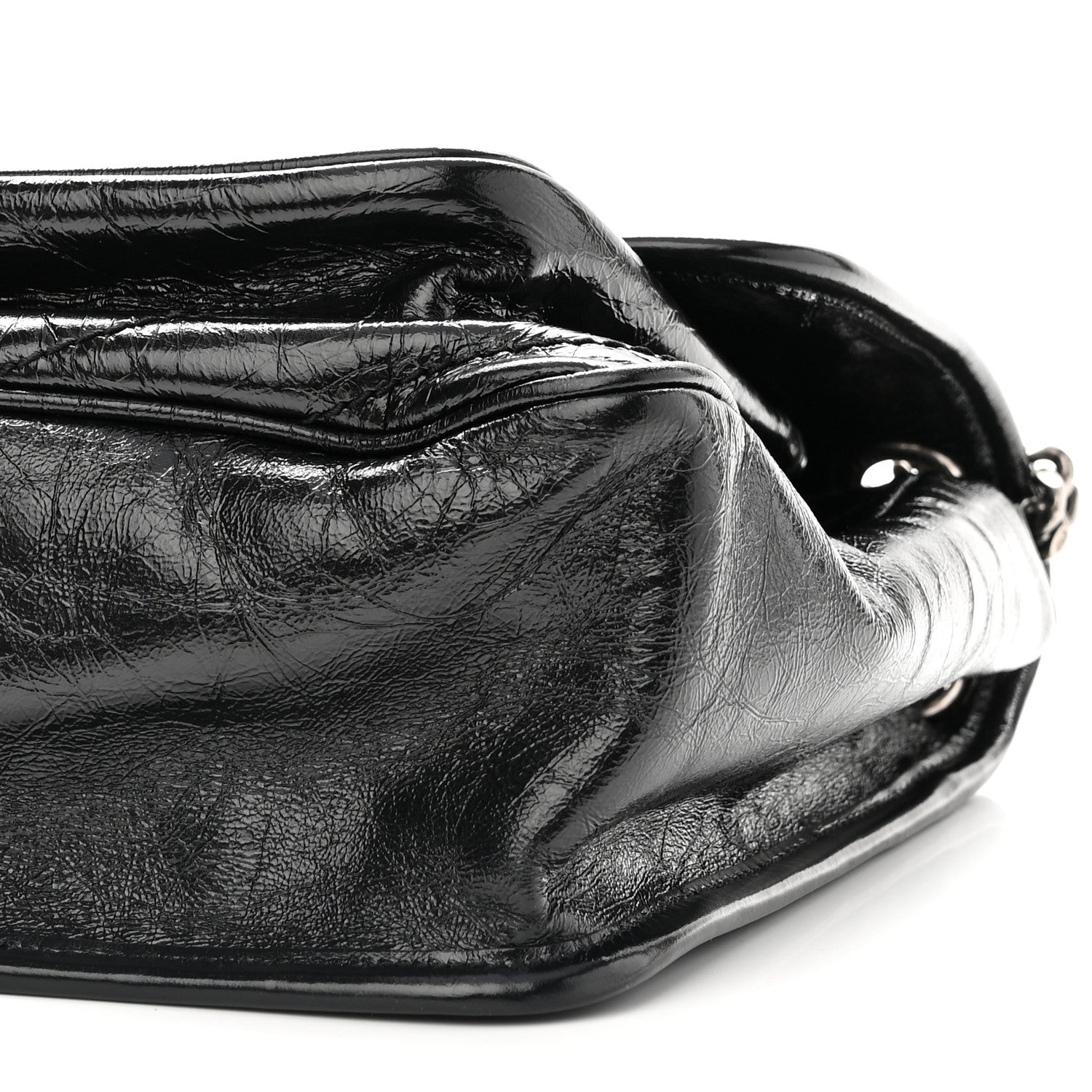 Saint Laurent Crinkled Calfskin Matelasse Monogram Medium Niki Chain Satchel Black 8 of 8
