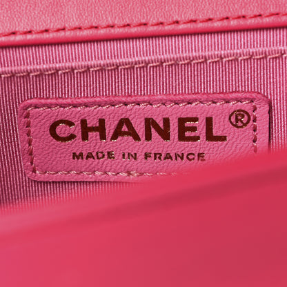 Chanel Lambskin Quilted Medium Boy Flap Fuchsia 6 of 10
