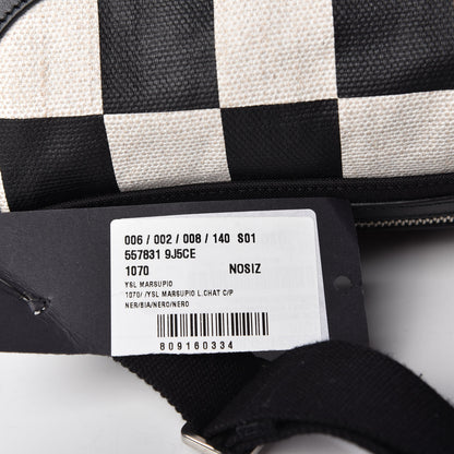 Saint Laurent Canvas Classic Belt Bag Black White 11 of 11