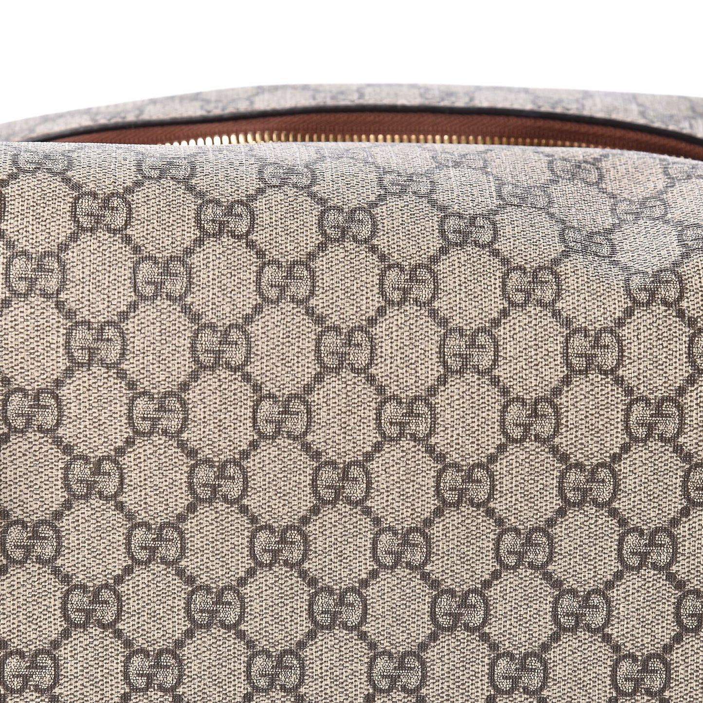 GG Supreme Monogram Large Linea A Hobo Light Brown