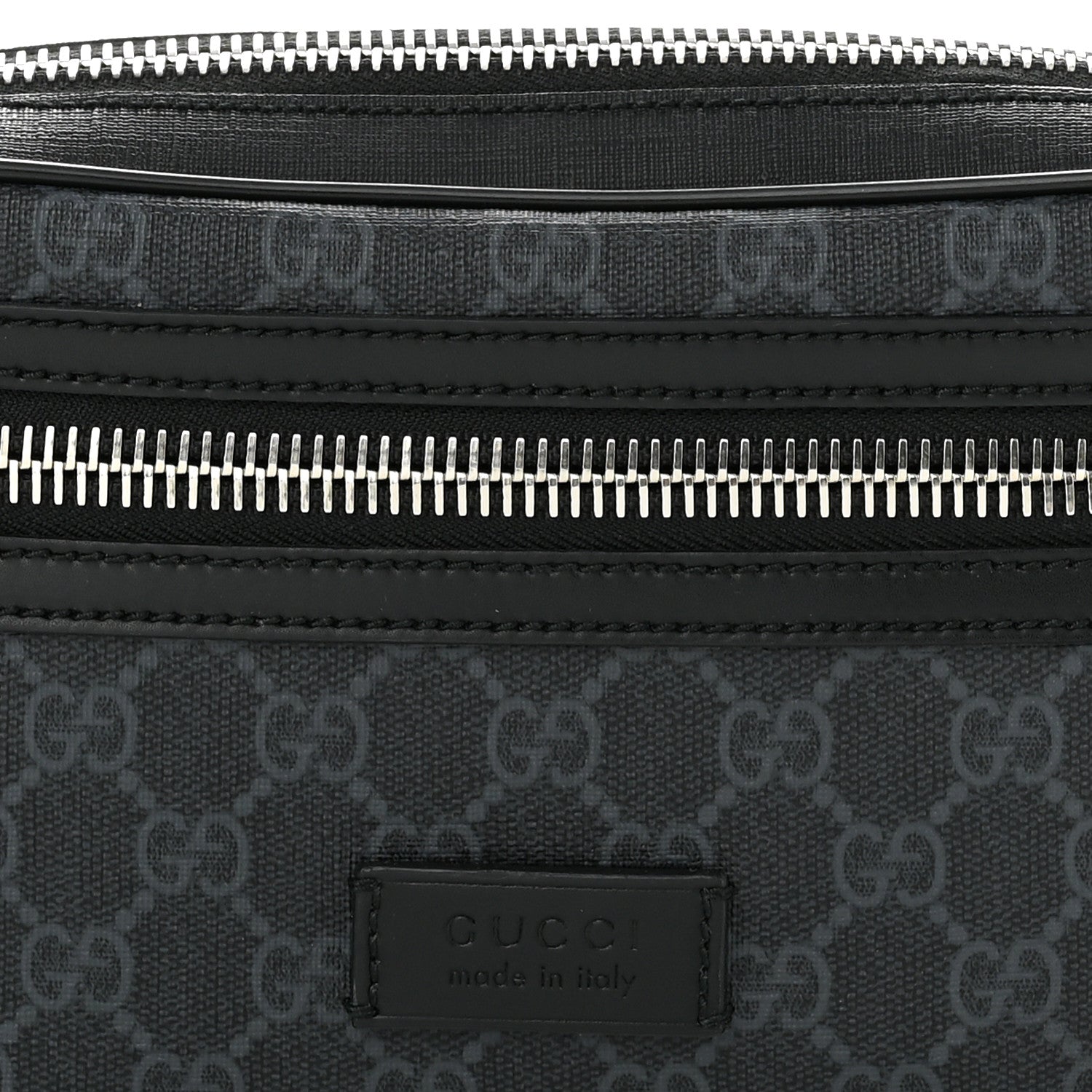 Gucci Soft GG Supreme Monogram Web Belt Bag Black Grey 8 of 11