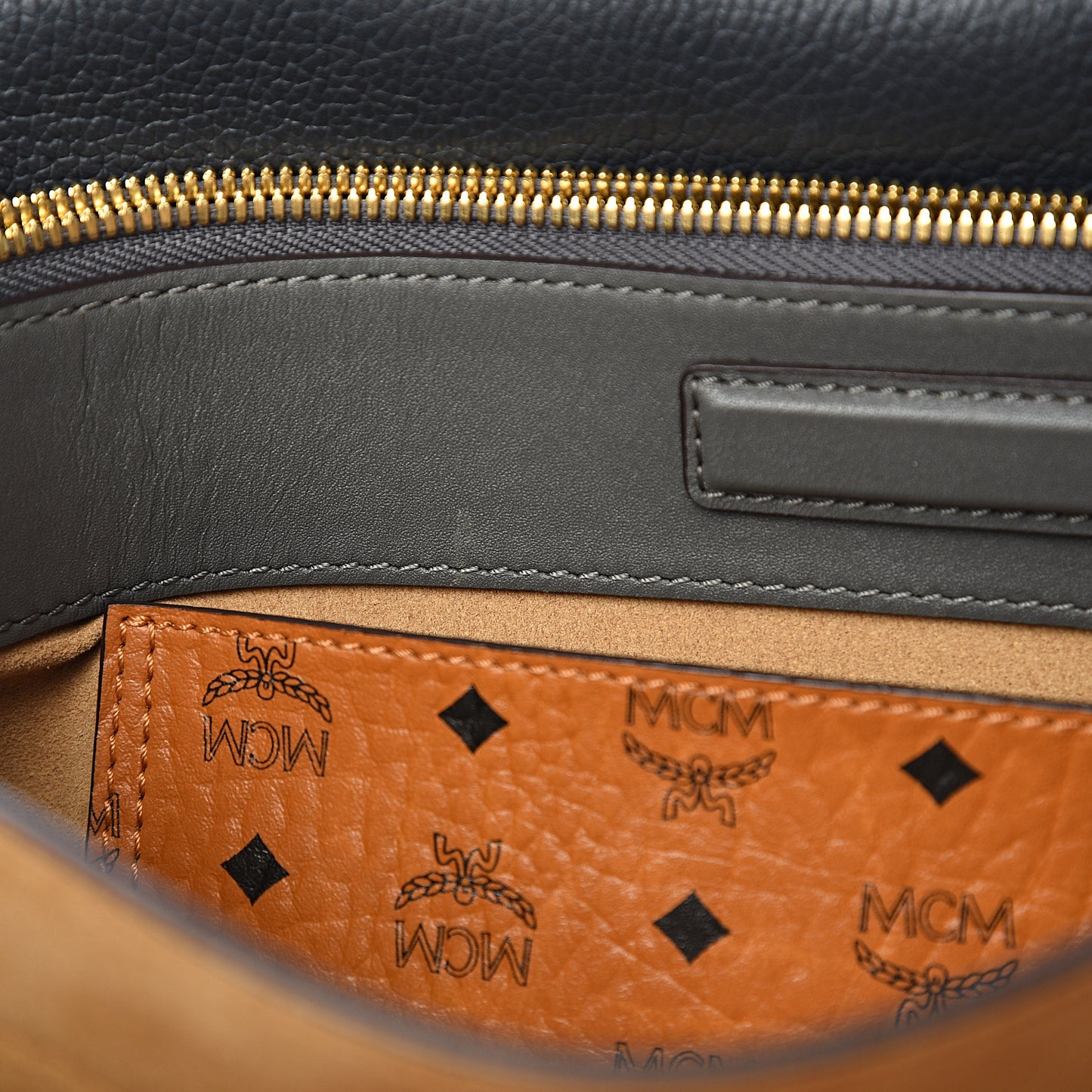 Grained Calfskin Medium Milla Tote Phantom Grey