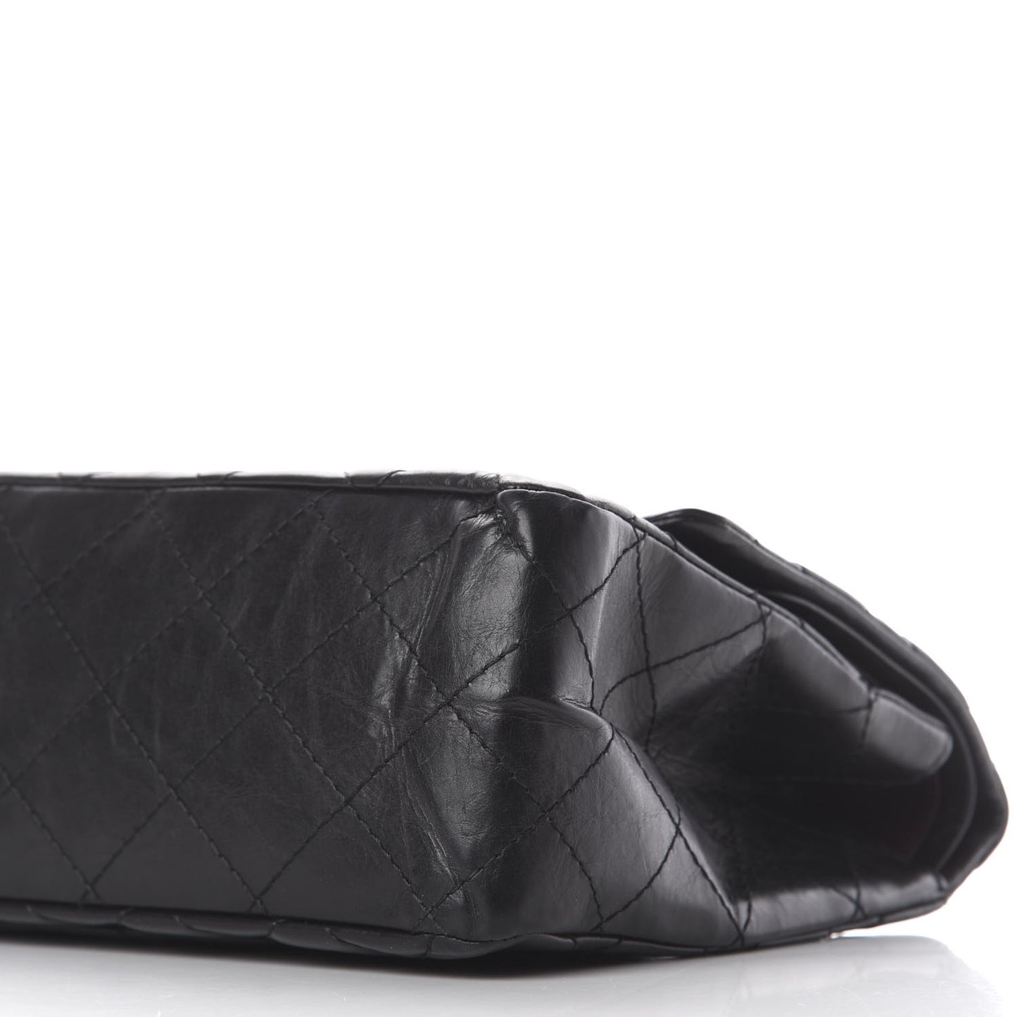 Aged Calfskin Quilted 2.55 Reissue 227 Flap Black